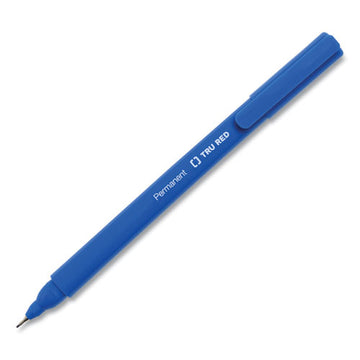 TRU RED™ Permanent Marker, Pen-style, Extra-fine Needle Tip, Blue, Dozen freeshipping - TVN Wholesale
